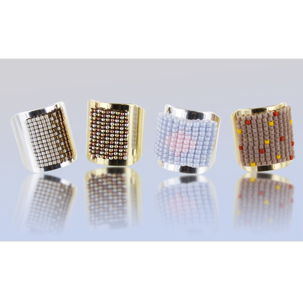 Bagues tissage de perles rectangle Miyuki Bagues tissage de perles rectangle Miyuki