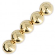 Perles rondes 10 mm doré à l'or fin pour la création de bijoux fantaisie DIY x15