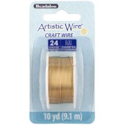 Fil de laiton Artistic Wire 0.51 mm - anti-ternissement x9.1m