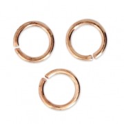 Anneaux ouverts 6X0.8 mm - Fabrication Européenne - doré rose x50