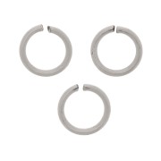 Anneaux ouverts 6X0.8 mm - Fabrication Européenne - argenté vieilli x50