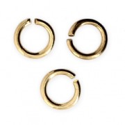 Anneaux ouverts 6X1 mm - Fabrication Européenne - doré à l'or fin x50