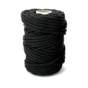 Noir - Bobine de cordon en coton pour macramé 5 mm - Noir x 50m Bobine de cordon en coton pour macramé 5 mm - Noir x 50m