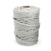 Gris Clair - Bobine de cordon en coton pour macramé 5 mm - Gris Clair x 50m Bobine de cordon en coton pour macramé 5 mm - Gris Clair x 50m