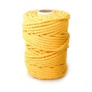 Jaune - Bobine de cordon en coton pour macramé 5 mm - Jaune x 50m Bobine de cordon en coton pour macramé 5 mm - Jaune x 50m