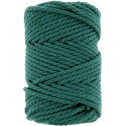 Vert bouteille - Bobine de cordon en coton pour macramé 5 mm - Vert bouteille x 50m Bobine de cordon en coton pour macramé 5 mm - Vert bouteille x 50m