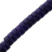 Perles Rondelles Heishi 6x3 mm imitation Howlite teintées - Violet x38cm