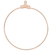 Supports boucles d'oreilles - Créoles à décorer 40 mm - Doré Rose x2