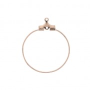 Supports boucles d'oreilles - Créoles à décorer 25 mm - 1 trou - Doré Rose x2
