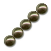 Rondes nacrées 10 mm Dark Khaki x20