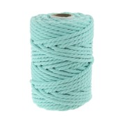 Vert d'eau - Bobine de cordon en coton pour macramé 5 mm - Emeraude x50m Bobine de cordon en coton pour macramé 5 mm - Emeraude x50m