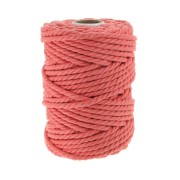 Saumon - Bobine de cordon en coton pour macramé 5 mm - Orange x 50m Bobine de cordon en coton pour macramé 5 mm - Orange x 50m