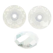 Crystal - Ronde aplatie PureCrystal 5040 8 mm Crystal Silver Shade x1 Ronde aplatie PureCrystal 5040 8 mm Crystal Silver Shade x1
