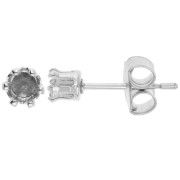 Clous d'oreilles pour cabochon 3 mm - Argent 925 x2