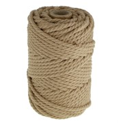 Sable - Bobine de cordon en coton pour macramé 5 mm - Sable foncé x50m Bobine de cordon en coton pour macramé 5 mm - Sable foncé x50m
