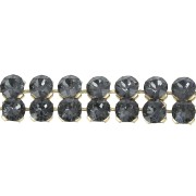 PureCrystal Crystal Mesh 40001 2 rangs 5,3 mm Crystal Silver Night - Doré x5cm