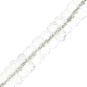 Perles Heishi rondelles facettées - en pierre gemme 5.5x2 mm - Crystal Quartz x20