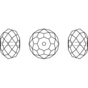 Ronde aplatie PureCrystal 5040 8 mm Topaz Blend x1