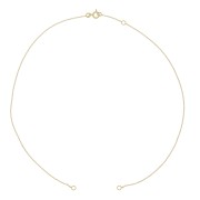 Tour de cou chaîne maille Forçat pour intercalaire - Plaqué Or 3 microns x41cm