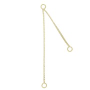 Intercalaire chaînette maille Vénitienne 5 cm et 3 cm - Plaqué Or 3 microns x1