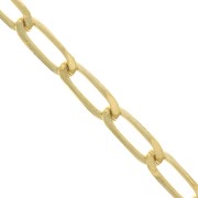 Chaîne maille Cheval limée 4 faces 5.6 mm - Plaqué Or 3 microns x20cm