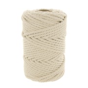 Ecru - Bobine de cordon en coton pour macramé 5 mm - Ecru x 50m Bobine de cordon en coton pour macramé 5 mm - Ecru x 50m