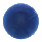 Cabochon rond 14 mm en résine opaque - Bleu royal marbré x1