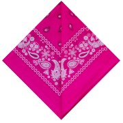 Rose vif - Bandana 100% coton - motif Cachemire - Rose Vif x1 Bandana 100% coton - motif Cachemire - Rose Vif x1