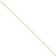 Chaîne maille Rectangle alternée Forçat limée 1.8mm - Gold filled or laminé x50cm