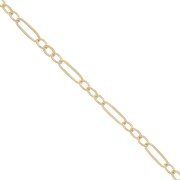 Chaîne maille Rectangle alternée Forçat limée 1.8mm - Gold filled or laminé x50cm