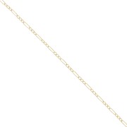 Chaîne maille Rectangle alternée Forçat 1.7 mm en Gold filled (or laminé) x50cm