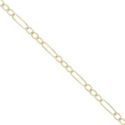 Chaîne maille Rectangle alternée Forçat 1.7 mm en Gold filled (or laminé) x50cm