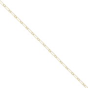 Chaîne maille Rectangle alternée Forçat 1.6 mm en Gold filled (or laminé) x50cm