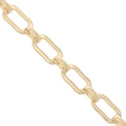 Chaîne maille Rectangle alternée Fantaisie 3.7 mm en Gold filled (or laminé) x20cm