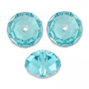Light Turquoise - Ronde aplatie PureCrystal 5040 8 mm Light Turquoise x1 Ronde aplatie PureCrystal 5040 8 mm Light Turquoise x1