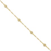 Chaîne maille fantaisie petits tubes et intercalaires 5.8 mm - Doré x 20cm