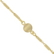 Chaîne maille fantaisie petits tubes et intercalaires 5.8 mm - Doré x 20cm