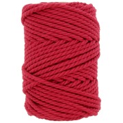 Rouge - Bobine de cordon en coton pour macramé 5 mm - Rouge x50m Bobine de cordon en coton pour macramé 5 mm - Rouge x50m
