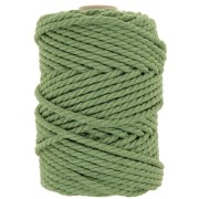 Vert - Bobine de cordon en coton pour macramé 5 mm - Vert eucalyptus x50m Bobine de cordon en coton pour macramé 5 mm - Vert eucalyptus x50m