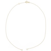 Tour de cou chaîne maille Forçat pour intercalaire - Plaqué Or 3 microns x38cm