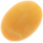Cabochon ovale 18x13 mm en résine translucide - Jaune miel marbré x1