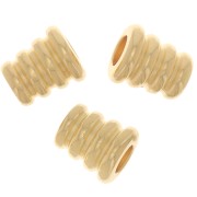 Perles cônes travaillés 5.5x5 mm - Doré à l'or fin x5