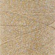 Bobine fil ciré Linhasita pour micro macramé 0.35mm Doré-Argenté (Ouro-Prata)x448m