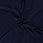 Tissu Polyviscose plissé - Bleu nuit x10cm