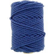 Bleu Nuit - Bobine de cordon en coton pour macramé 5 mm - Bleu nuit x50m Bobine de cordon en coton pour macramé 5 mm - Bleu nuit x50m