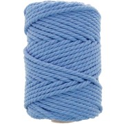 Bleu Clair - Bobine de cordon en coton pour macramé 5 mm - Bleu clair x50m Bobine de cordon en coton pour macramé 5 mm - Bleu clair x50m
