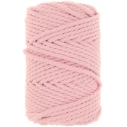 Rose clair - Bobine de cordon en coton pour macramé 5 mm - Rose layette x50m Bobine de cordon en coton pour macramé 5 mm - Rose layette x50m