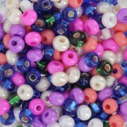 Multicolore - Preciosa Perles rocailles 6/0 4 mm - Mix Multi rose - Multicolore x20g Preciosa Perles rocailles 6/0 4 mm - Mix Multi rose - Multicolore x20g