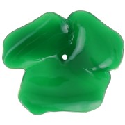 Pendentif fleur 40 mm en résine opaque - Vert emeraude x1