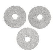 Perles rondelles Heishi effet brossé 6x0.8 mm - Argenté x5g environ 30 pièces